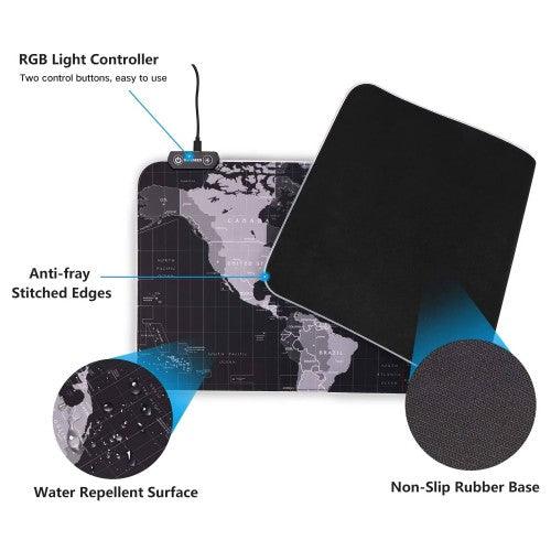 GMS-X5 RGB Light Gaming Mouse Pad Keyboard Mat USB Foldable Non-Slip with Smooth Waterproof Surface - 80 x 30 cm - Toytexx GMS-X5 RGB Light Gaming Mouse Pad Keyboard Mat USB Foldable Non-Slip with Smooth Waterproof Surface - 80 x 30 cm - Toytexx